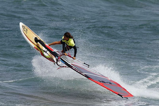 Daida warms up - PWA Pozo Gran Canaria World Cup 2011 ©  John Carter / PWA http://www.pwaworldtour.com